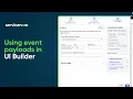 Using event payloads in UI Builder