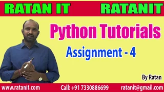 Python tutorials Assignment Part - 4 By Ratan Sir