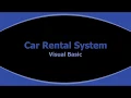 Car Rental System - Visual Basic