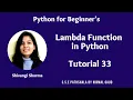 Lambda Function Tutorial 33