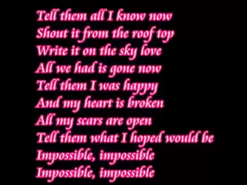 Download MP3 Impossible Shontelle lyrics.