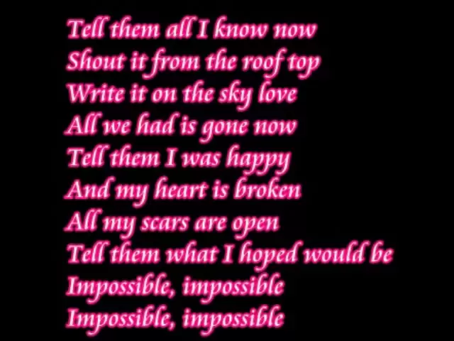 Download MP3 Impossible Shontelle lyrics.