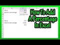How To Add A Percentage Percent To A Number In Excel Spreadsheet Explained