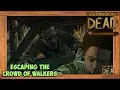 Clementine and Alvin Jr Escape the Crowd of Walkers Scene The Walking Dead Season 4 Episode 1
