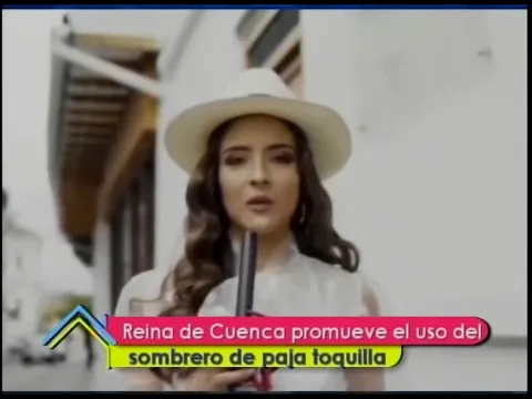 Reina de Cuenca promueve el uso del sombrero de paja toquilla