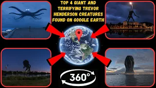 Video 360° - Top 4 Giant and Terrifying Trevor Henderson Creatures Found on Google Earth!