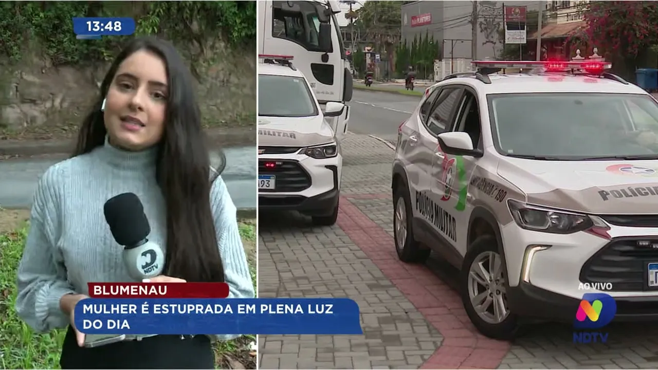 Mulher é estuprada em plena luz do dia em Blumenau