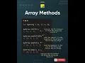 JavaScript Array Methods shift unshift push pop Simplified