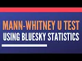 Mann Whitney U Test Wilcoxon Test - Independent Samples in BlueSky Statistics