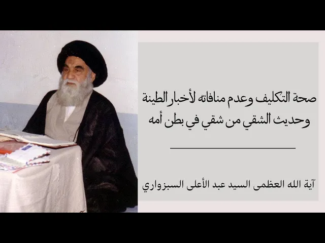 ⁣أحاديث الطينة وحديث الشقي من شقي في بطن أمه | السيد عبد الأعلى السبزواري