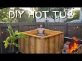 Lagu I built a WOOD Hot Tub out of 2x4s and T\u0026G!! (FIRE HEATED) - - Hot tub Build Part 1
