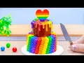 Download Lagu Amazing Mini Rainbow Cake Recipe🌈Yummy Miniature 2-tier Chocolate Rainbow Cake Decorating