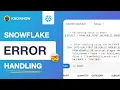 Snowflake On - Error Copy Command Option Practical Approach