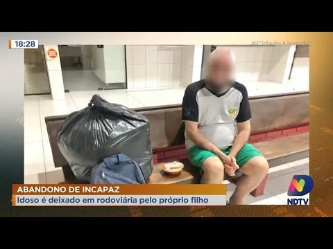 Tijucas: Idoso é abandonado em rodoviária pelo filho