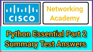 Cisco python Essential part 2 summary test right