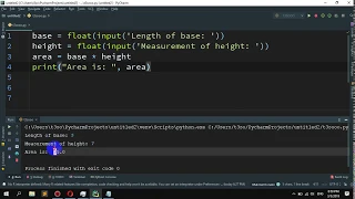 How to calculate the area of a parallelogram in Python