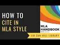 How to Cite in MLA Style