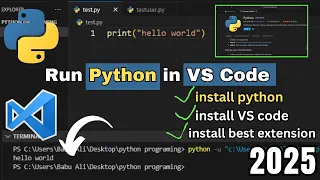 Complete python setup in Vs Code in just 5 minute how to run python in vs code
