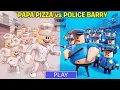 1000 PAPA PIZZA vs 1000 POLICE BARRY PRISON RUN Obby Update Roblox All Bosses FULL GAME Walkthrough