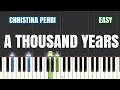 Lagu Christina Perri - A Thousand Years Piano Tutorial | Easy