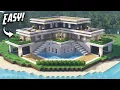 Minecraft How To Build A Modern Mansion House Tutorial