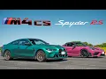 Lagu The Devil Drives M. 2025 BMW M4 CS vs Porsche 718 Spyder RS  Driving, Drag and Roll Race