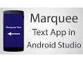 How to Use Marquee Text in Android App - Android Studio 2 2 2 Tutorial