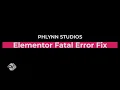Deprecated Elementor Fatal Error Fix - WordPress Elementor