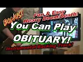 Easy Obituary Instrumental Backing Track Power vs Barre Chord RIFFS DOOM Death Metal Guitar Lesson