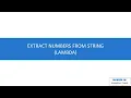 Extract Numbers from String