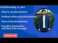 Multithreading In Java what is synchronization