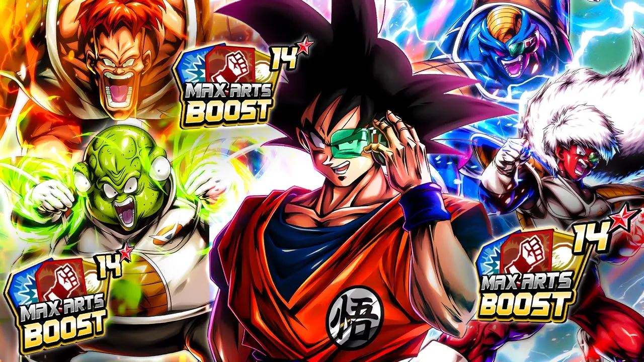 (Dragon Ball Legends) FULL 14 STAR MAX ARTS BOOST GINYU FORCE TEAM IS THE PINNACLE OF POWER!