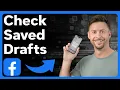 How To Check Saved Drafts On Facebook