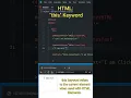 Understand this keyword in HTML and JavaScript