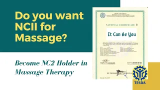 Tesda Training National Certificat 2 for Massage Therapy NC II QUALIFICATION