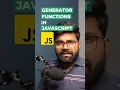 Generator functions in JavaScript
