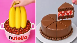🍓Bake a Melted Chocolate Cake With Me🍓Amazing Cake Decorating Ideas For Any Occasion