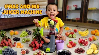 Ifraz & juicer machine এর কামাল,অনেক রকমের fruitsএর juice বেরকরে খেয়ে কিreaction দিলো #youtubevideo