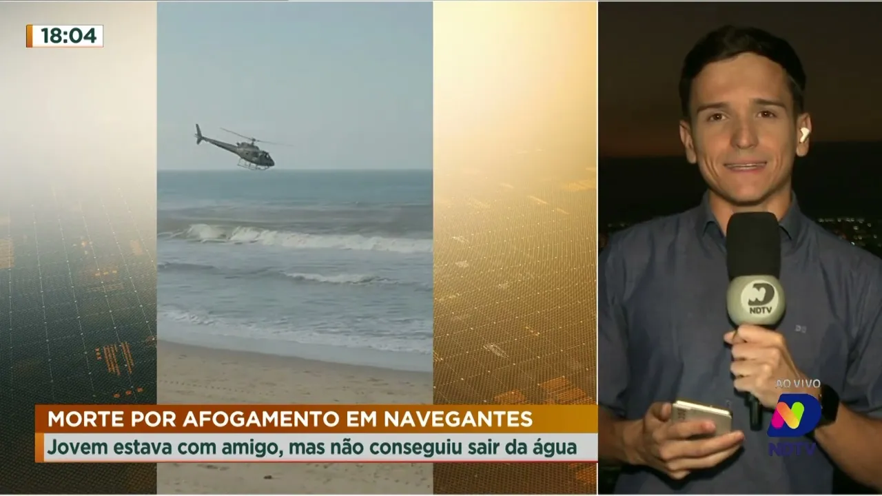 Morte por afogamento em Navegantes: jovem estava com amigo, mas não conseguiu sair da água