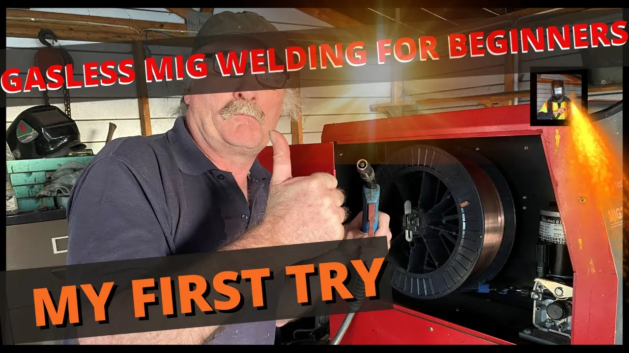 gasless mig welding for beginners (MY FIRST TRY)
