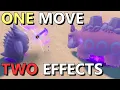 The move CURSE has TWO EFFECTS this is why