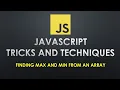 How to find maximum and minimum value from an array in JavaScript