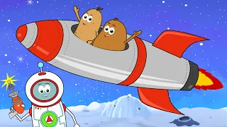 आलू कचालू गए चाँद पर! 🚀 🌙 | New Hindi Rhymes