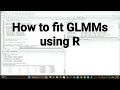 Longitudinal Data Analysis using R How to Fit GLMMs