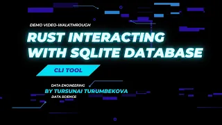 Rust Interacting with SQLite Database - Command Line Tool for CRUD operations