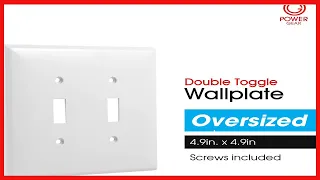 Power Gear Double Wall Plates Cover 2 Gang Light switch cover 0 32 x 4 47 Outlet Covers