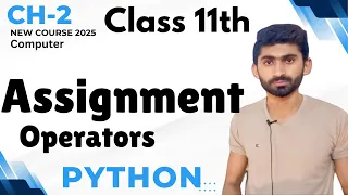 Assignment Operator in Python 1st year New Book 2025 Python Language