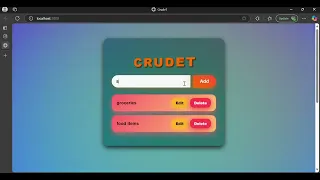 Simple CRUD App using HTML CSS JavaScript Flask Python TechnoHacks Internship Project