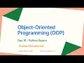 Lecture 16 Object-Oriented Programing in Python Python Ramzan Free Online Course in Pashto 2025