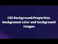 Css background properties Css background image color